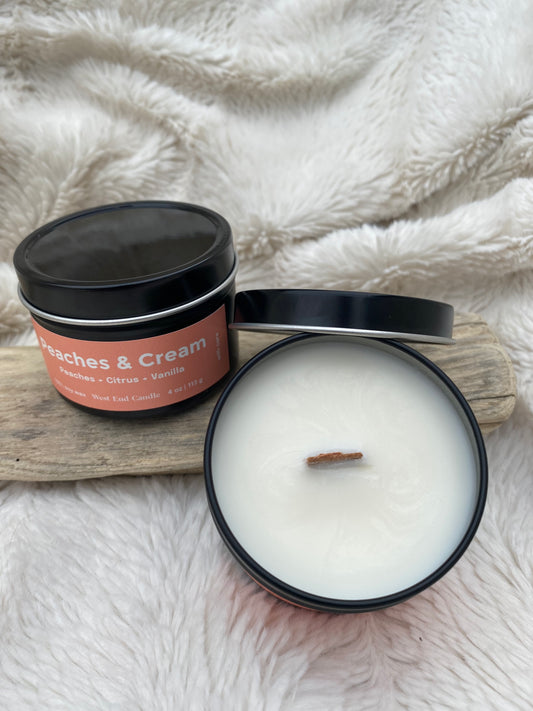 Peaches & Cream Soy Candle 4oz