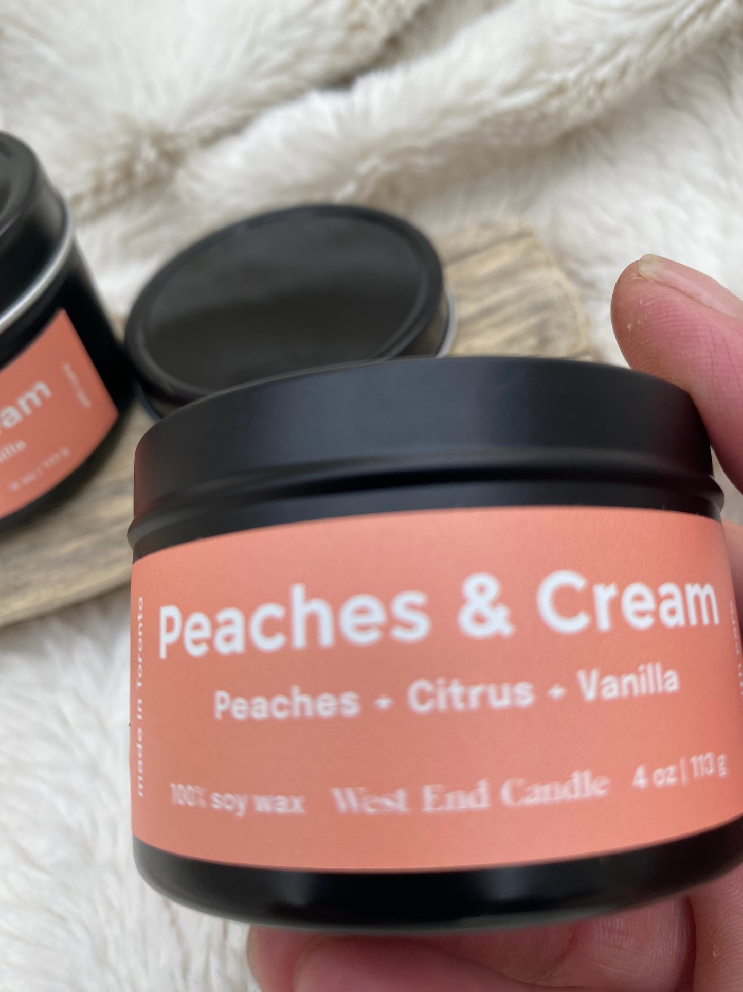 Peaches & Cream Soy Candle 4oz