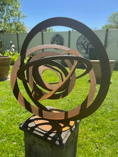 celestial metal garden piece