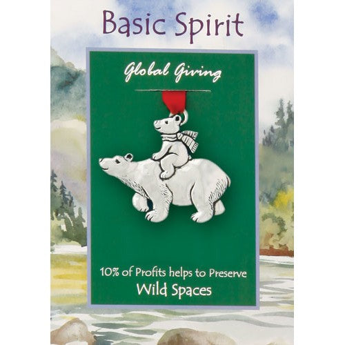 Polar Bear and Cub Global Giving Ornament