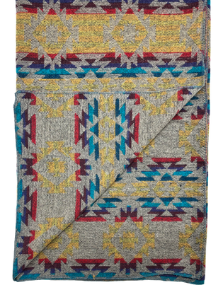 Blanket Throw - Buffalo Cross - Yellow Diamond