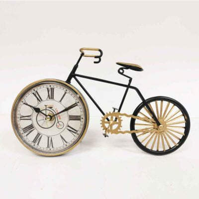 Distressed Bronze Bicycle Table Clock