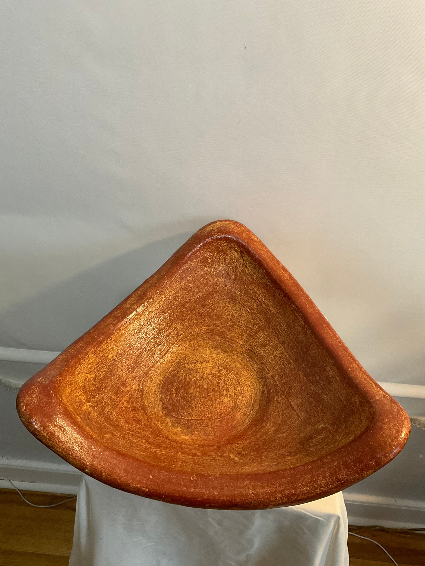 Triangle shaped Clay Bowl - Light Brown