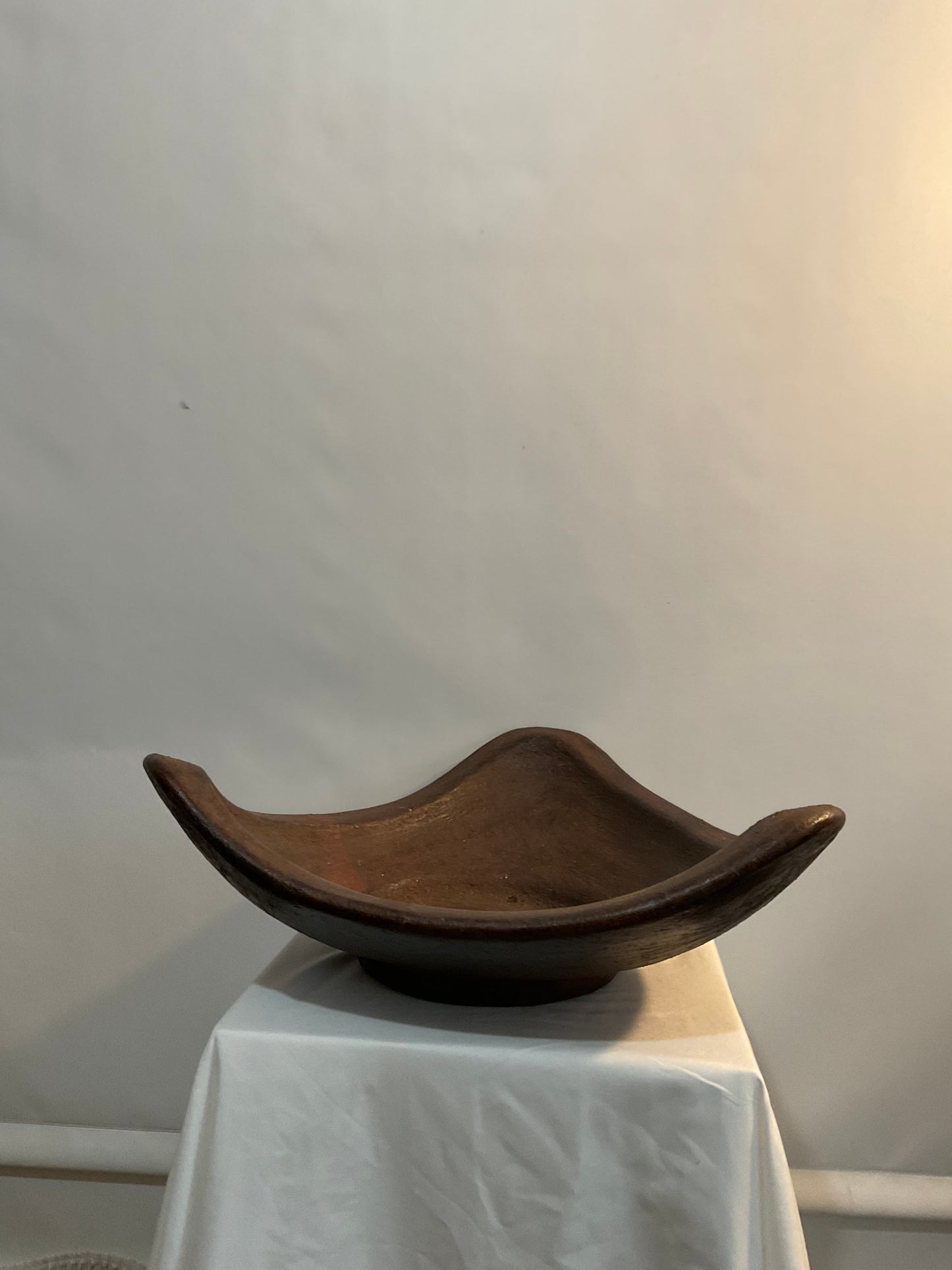 Triangle shaped Clay Bowl - Dark Brown