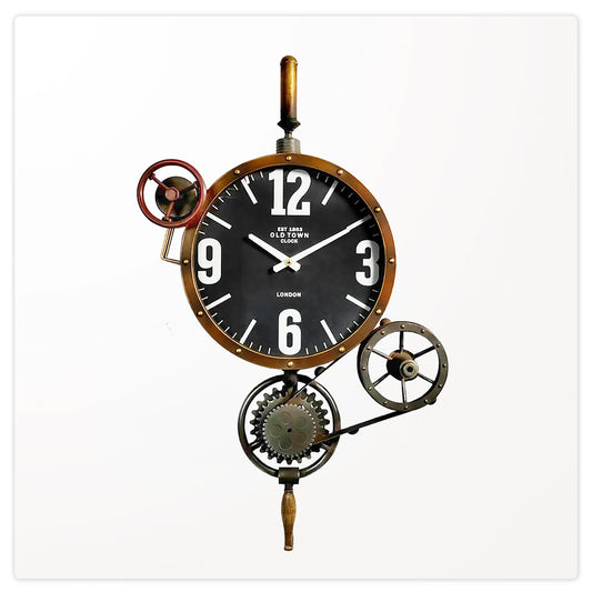 Gears and Belt Wall Clock
