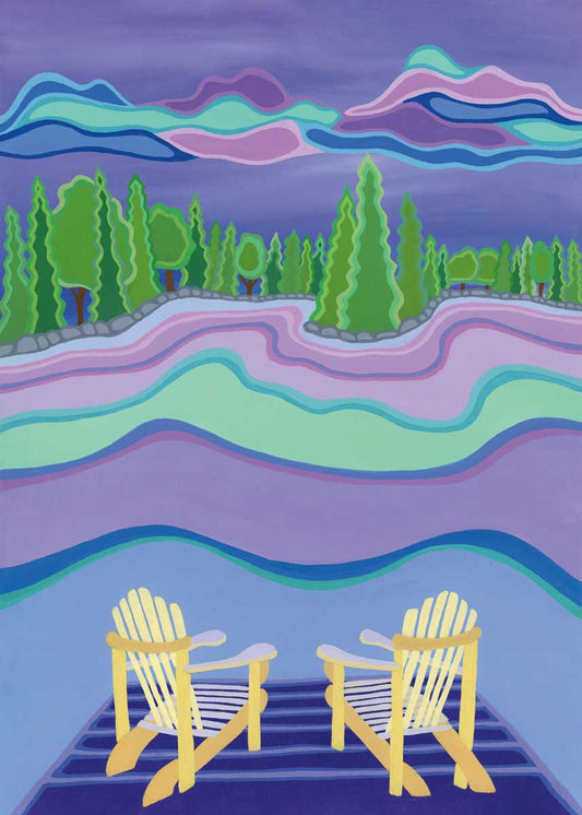 Lakeside Dreams For Two Art Card - Patrick Hunter