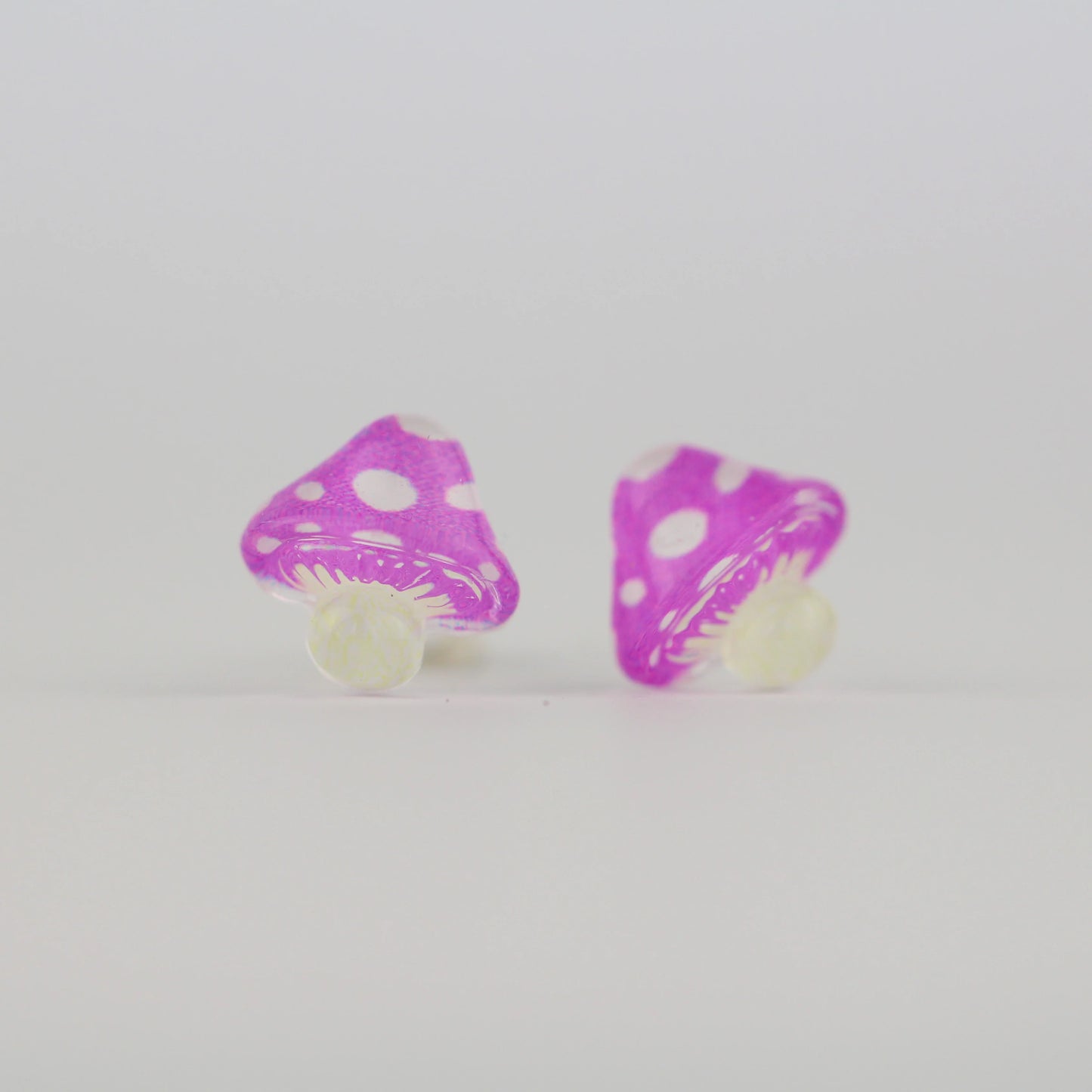 Mushroom Earrings - Purple