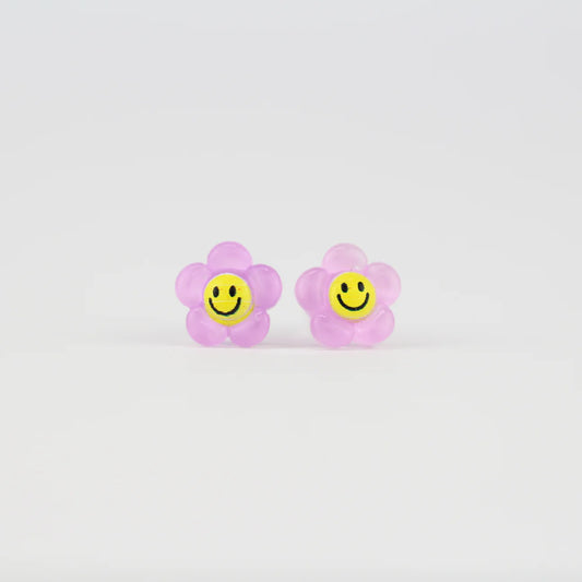 Happy Flowers Earrings - Lovely Lavender