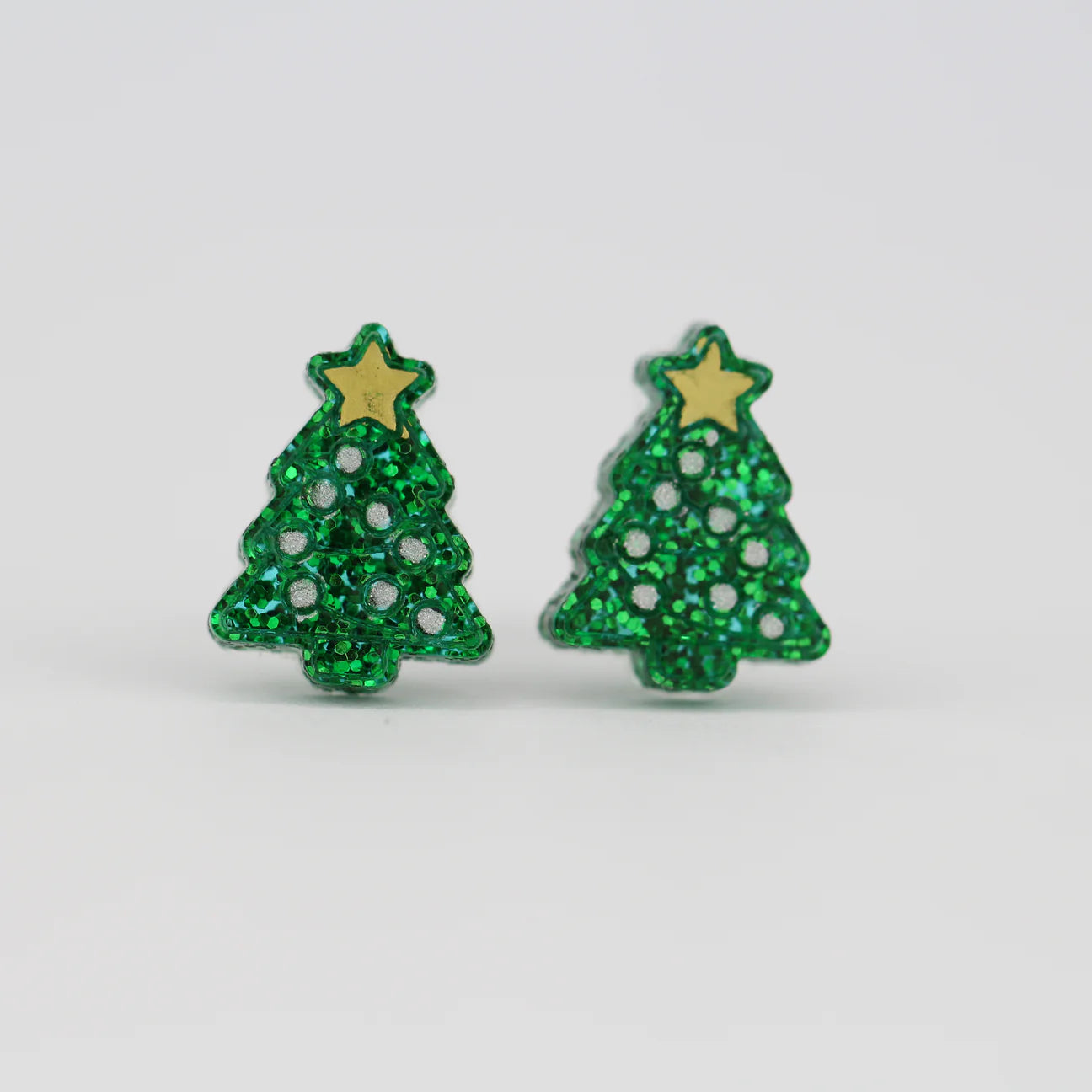 Sparkly Christmas Tree Earrings