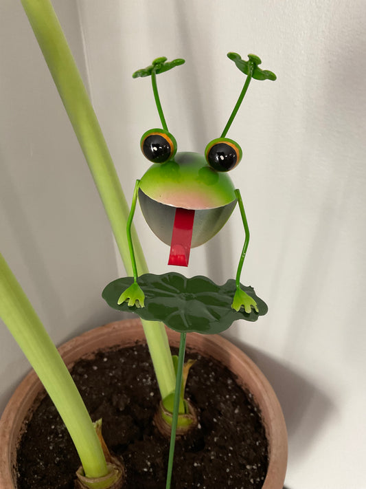 Frog garden stake