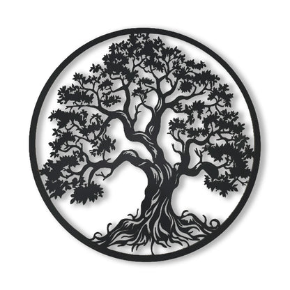 Metal tree wall art