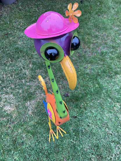 Metal bird garden decor