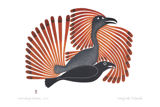 Intruding Raven Art Card - Artist Kenojuak Ashevak