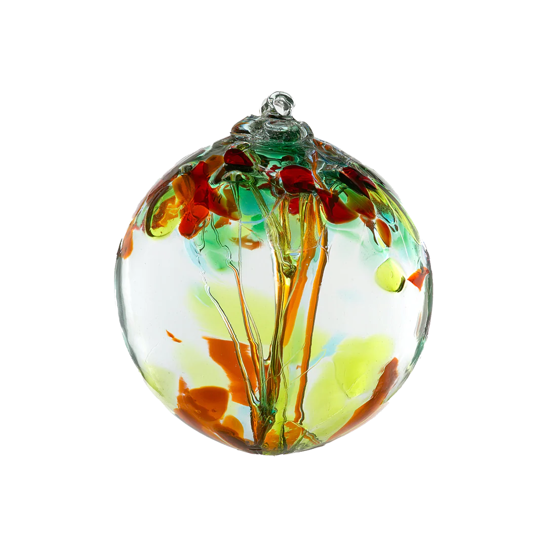 Hand blown glass orb
