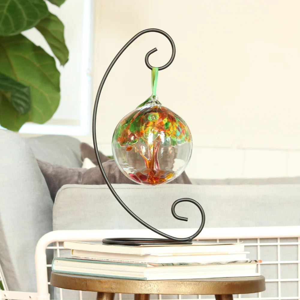 Hand blown glass orb