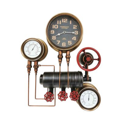 Steampunk Wall Clock with Hygrometer