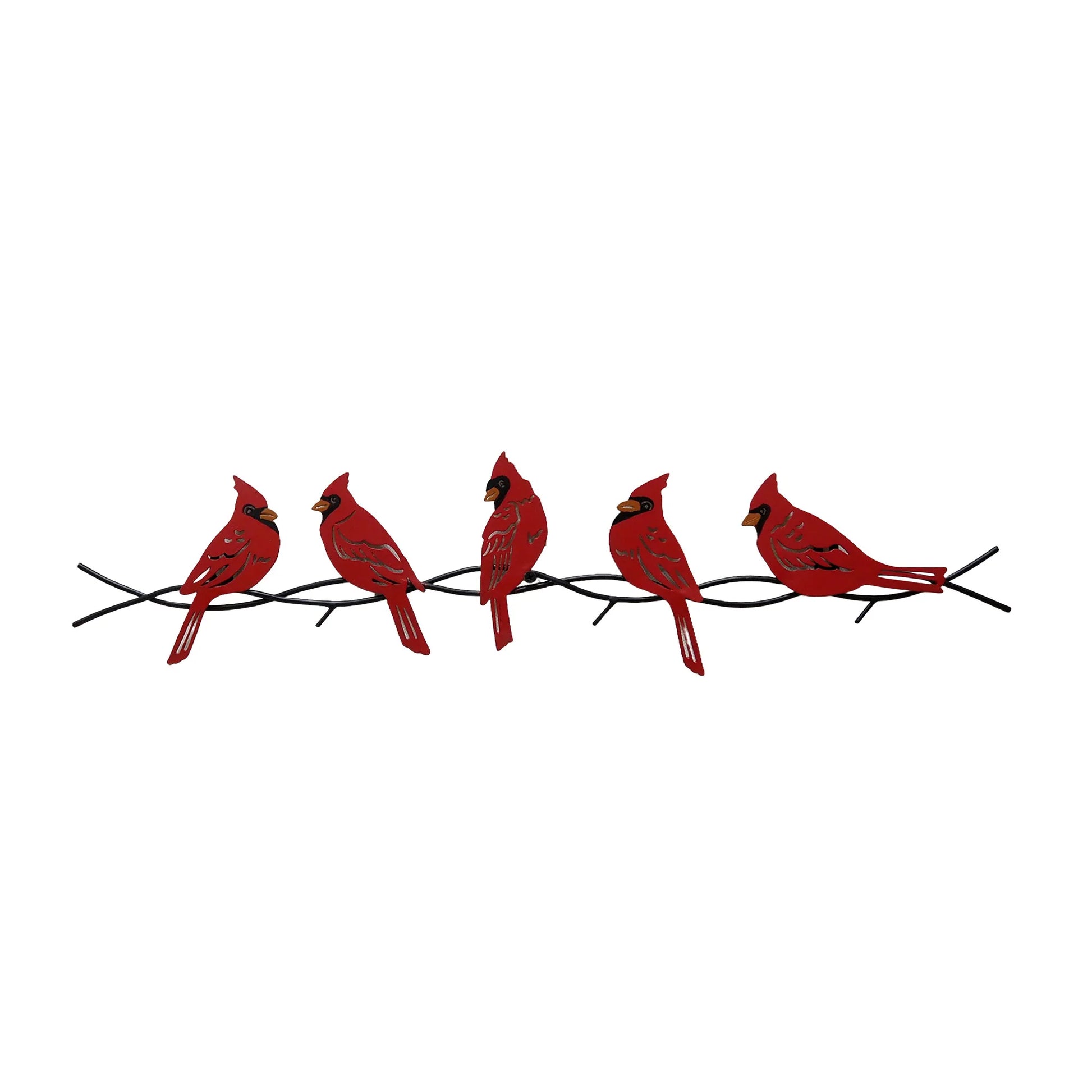 Cardinals metal wall decor