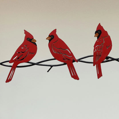 Cardinals metal wall decor