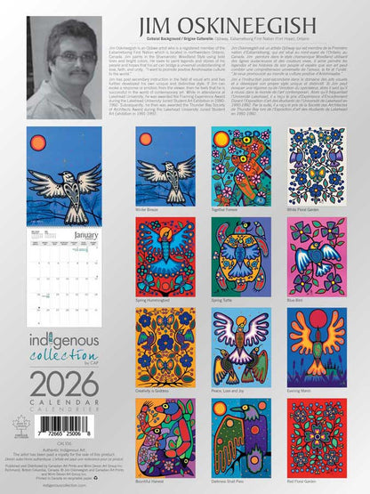 Jim Oskineegish 2026 calendar