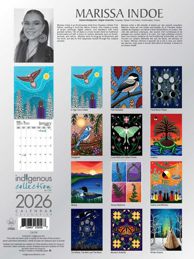 Marissa Indoe 2026 calendar