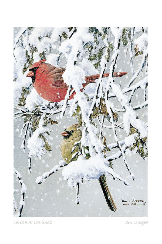 Christmas cardinals by artist Don Li-Leger