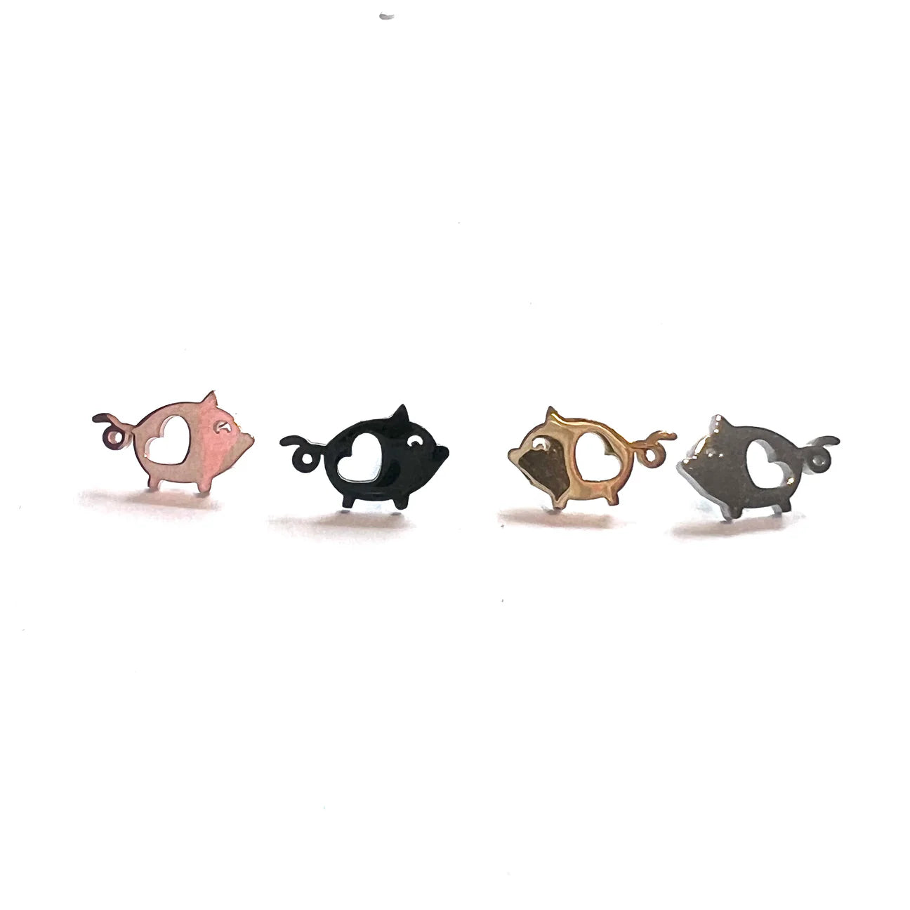 Piggy Earrings - Rose Gold