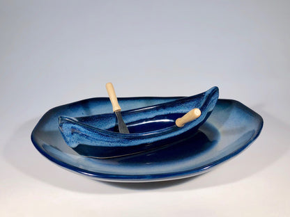 Canoe on a Lake Dip Set - Canadian Made Pottery