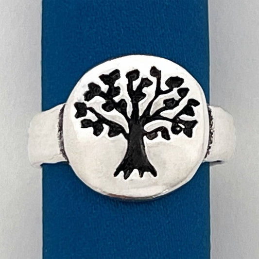 Pewter tree of life ring