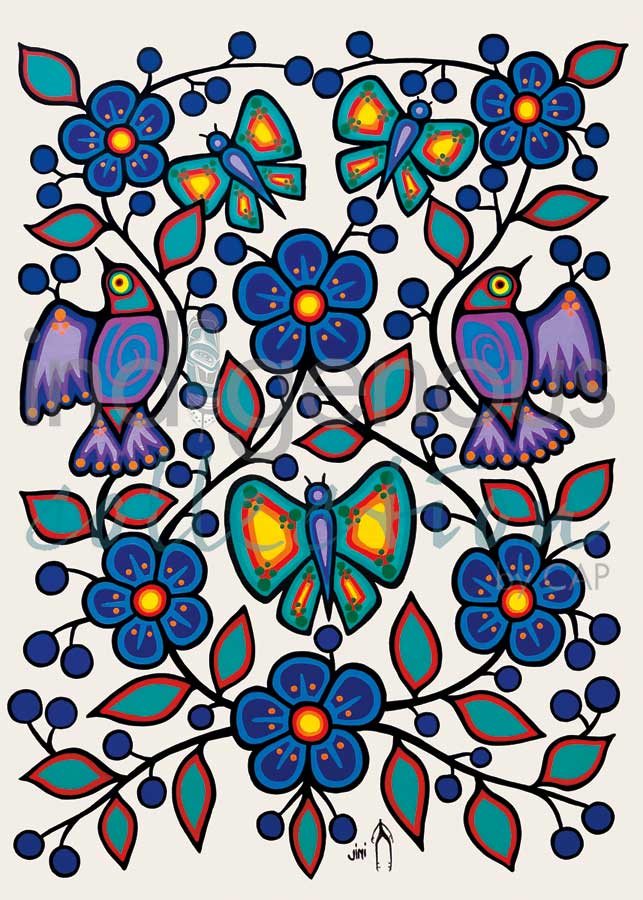 Indigenous card by artist Jim Oskineegish