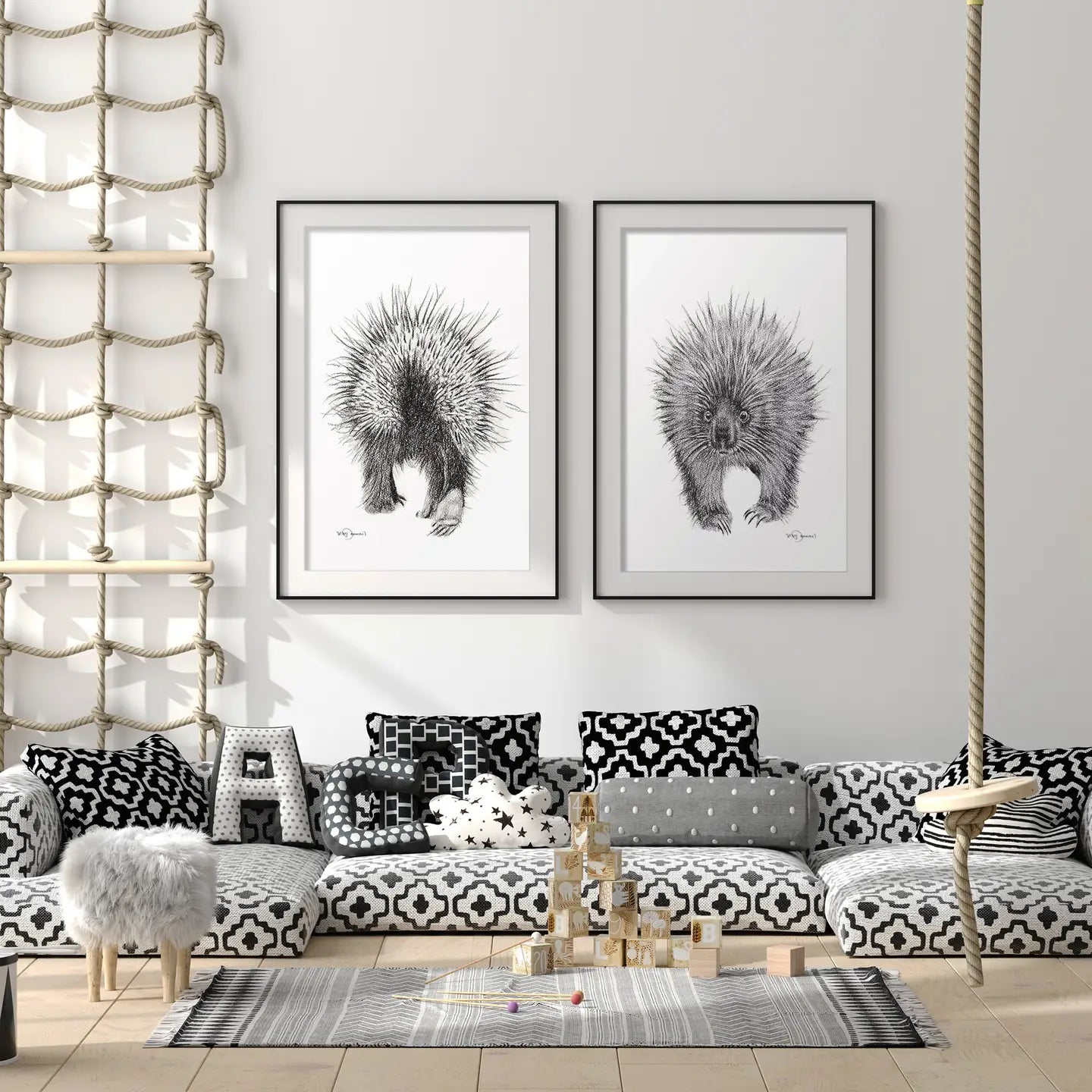 Porcupine print