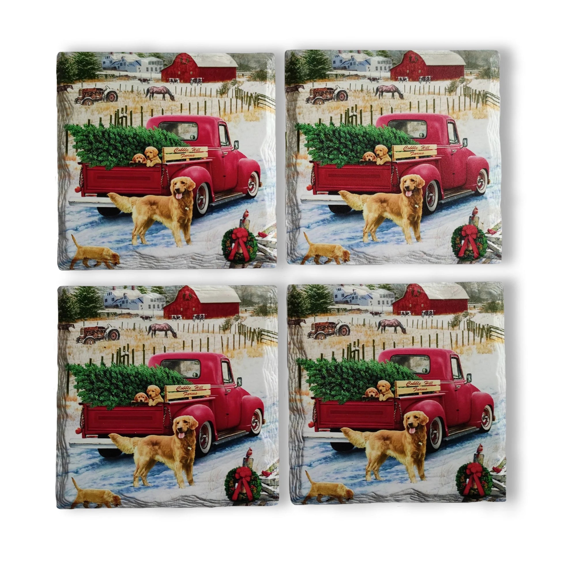 Golden retriever coasters