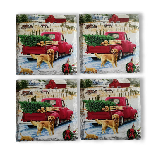 Golden retriever coasters