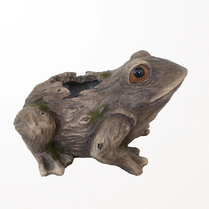Rocky Frog Resin Planter