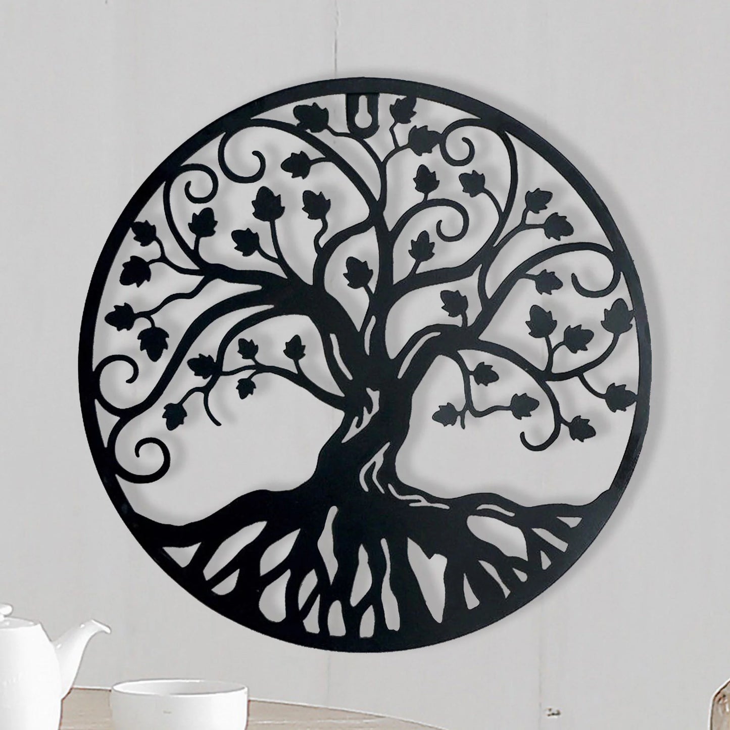Metal tree of life wall decor