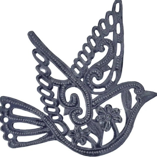 Haitian metal dove wall decor