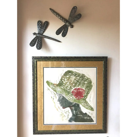 Haitian dragonflies metal wall decor