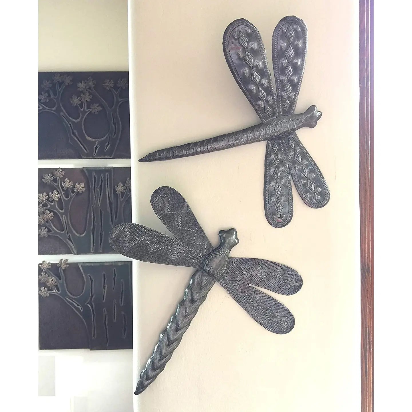 Haitian dragonflies metal wall decor