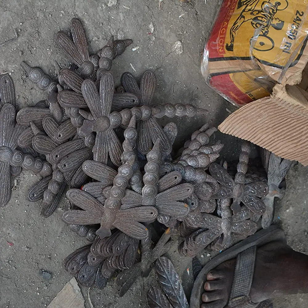 Haitian dragonflies metal wall decor