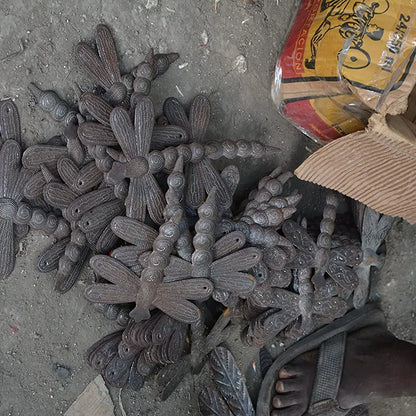 Haitian dragonflies metal wall decor