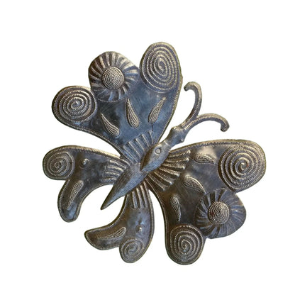Haitian metal butterfly wall decor
