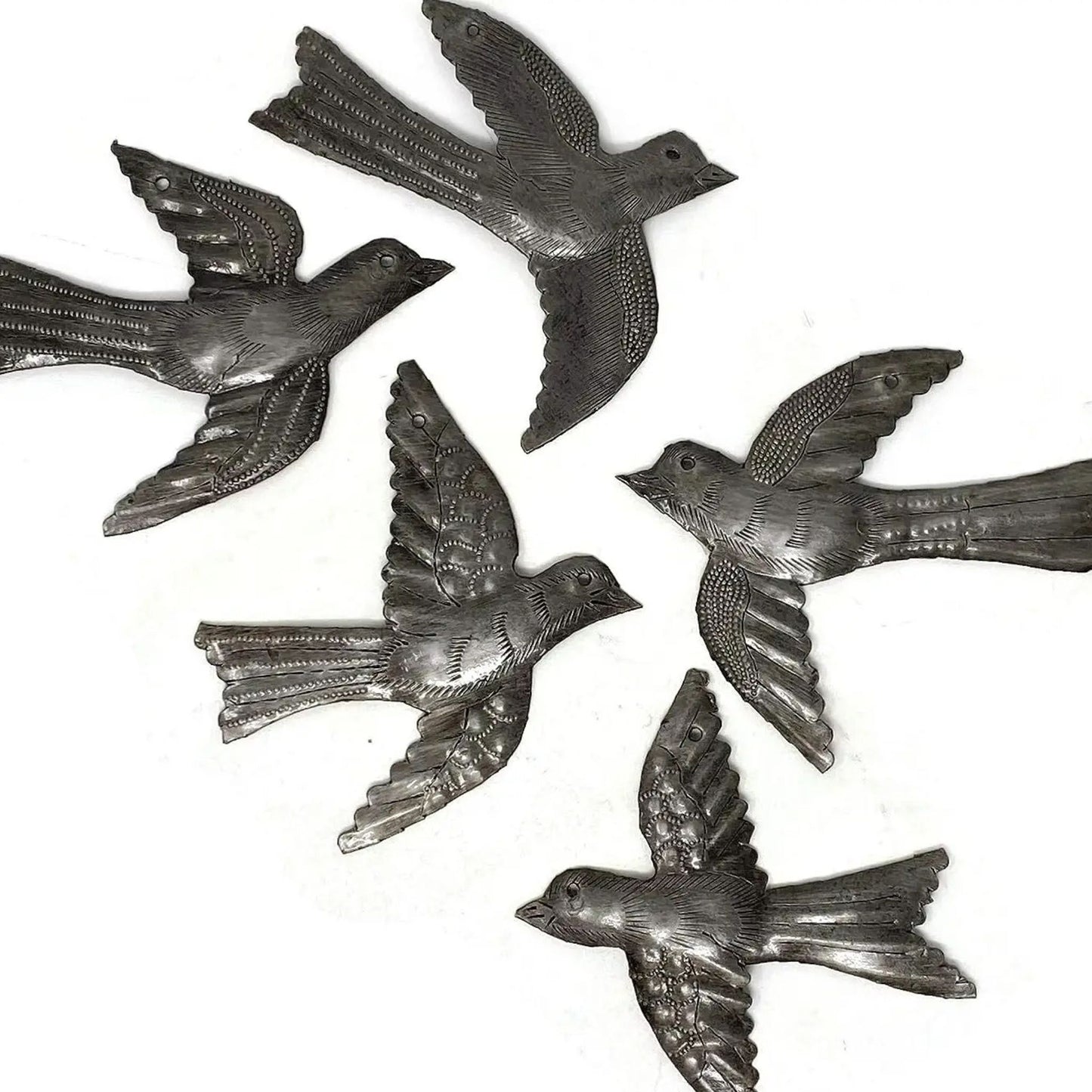 Haitian metal birds wall decor