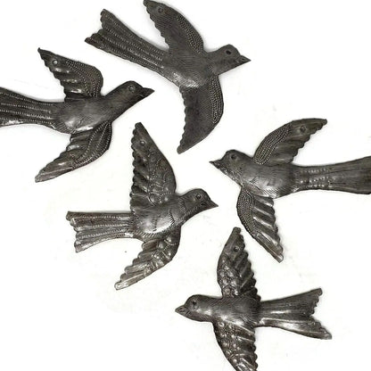 Haitian metal birds wall decor