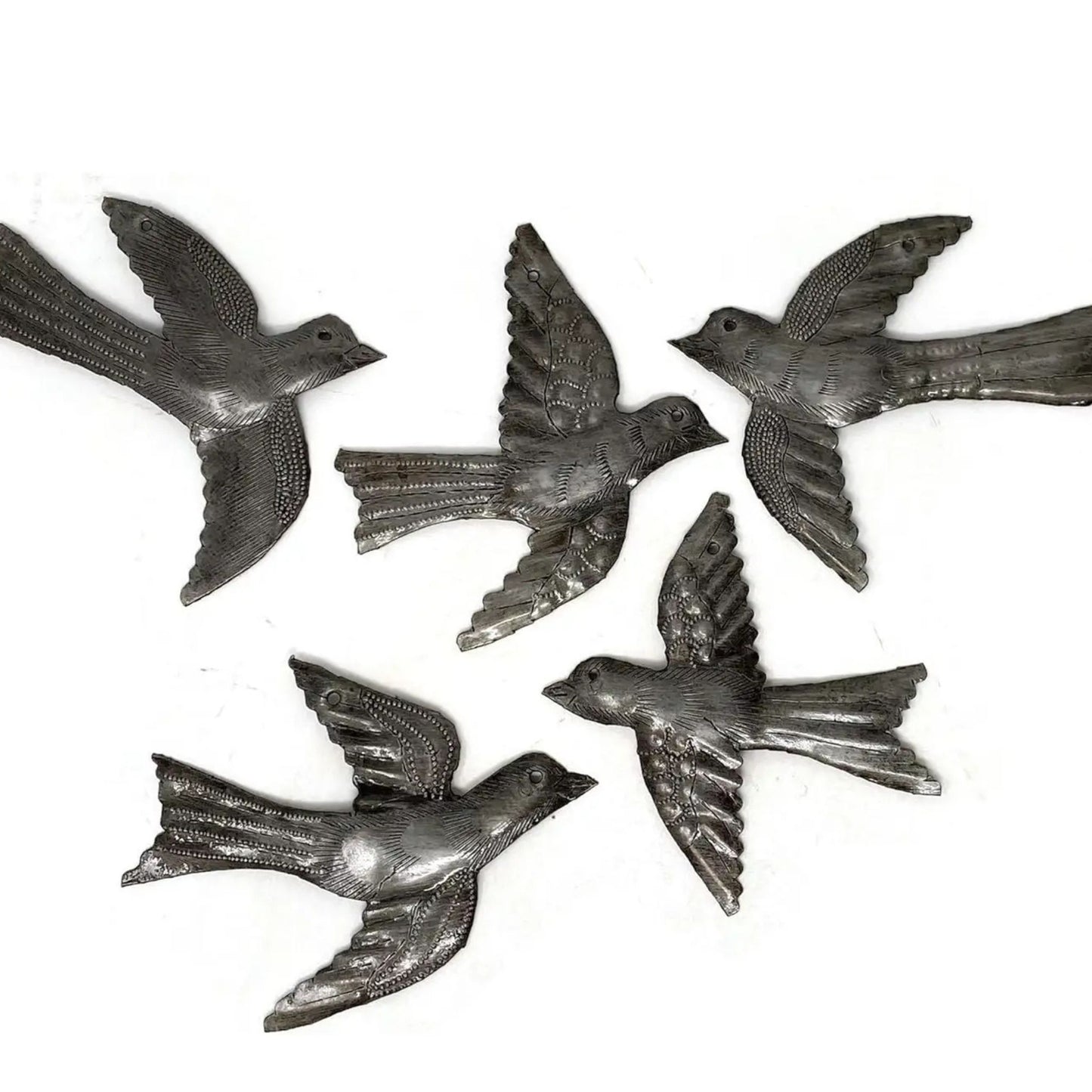 Haitian metal birds wall decor