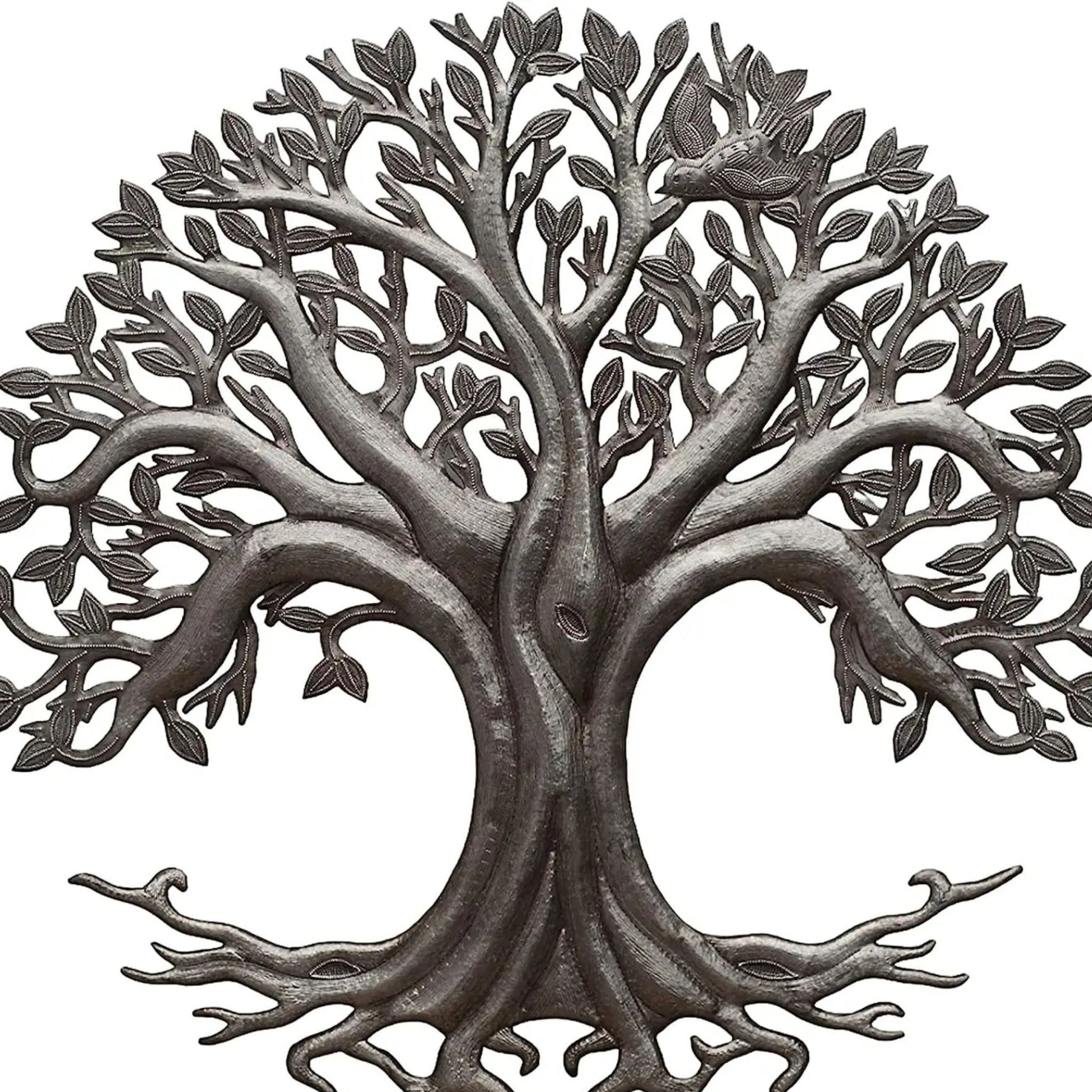 Haitian metal tree of life wall decor