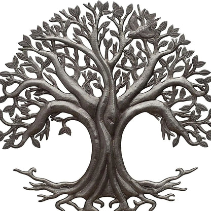 Haitian metal tree of life wall decor