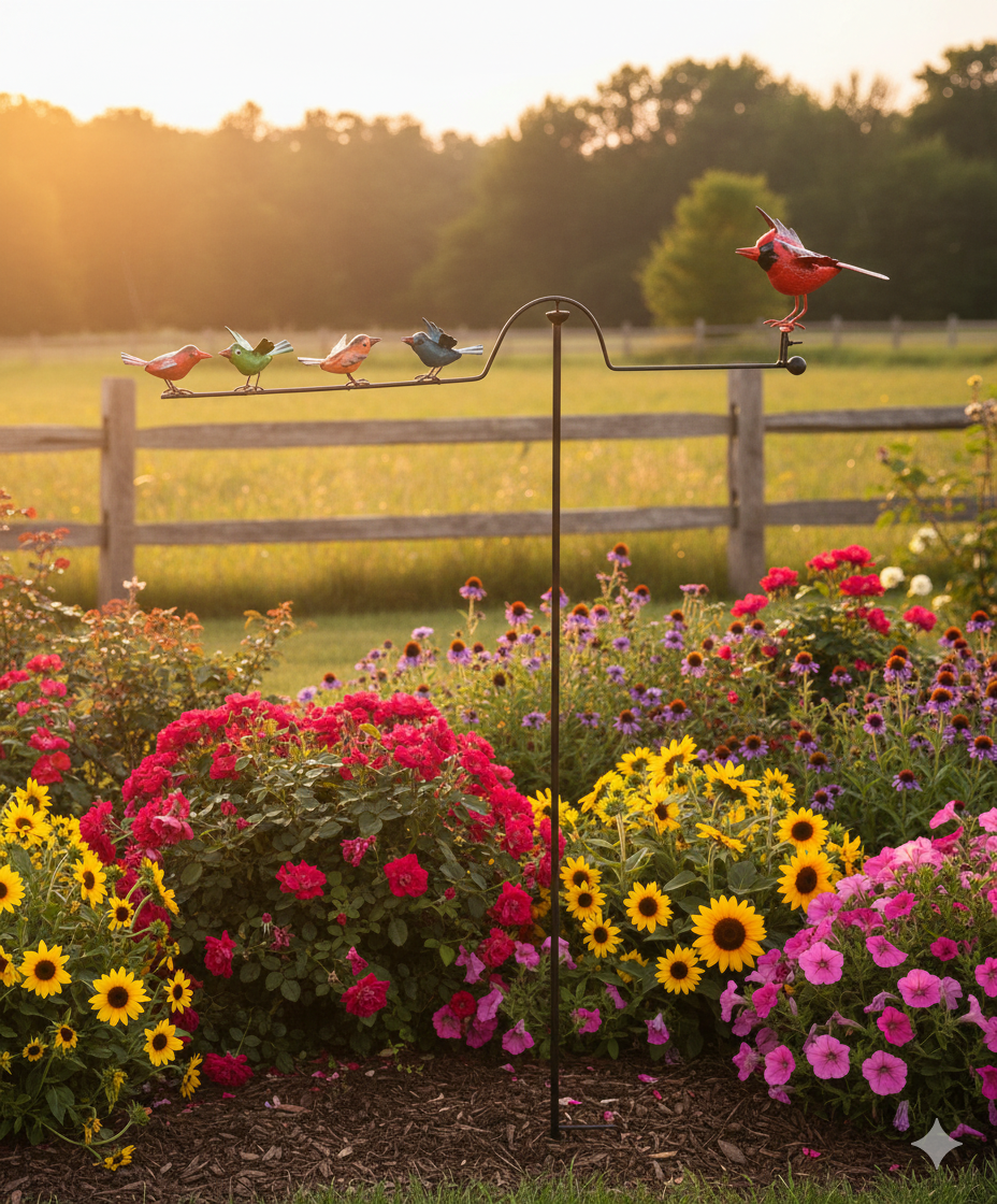Bird garden balancer stake