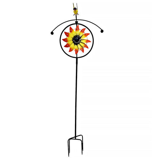 Hummingbird Wind spinner garden stake
