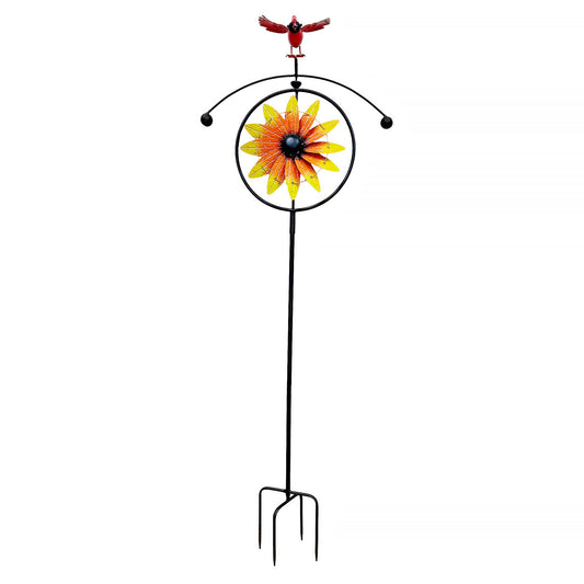 cardinal windmill garden stake