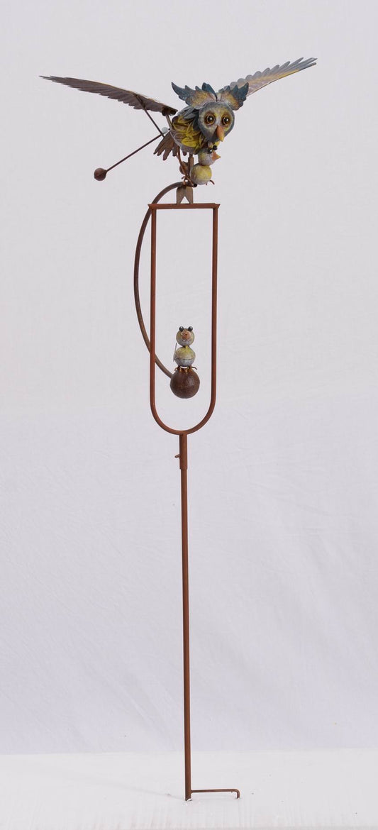 Metal Rocking Owl Garden Stake