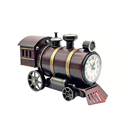 Vintage train table clock